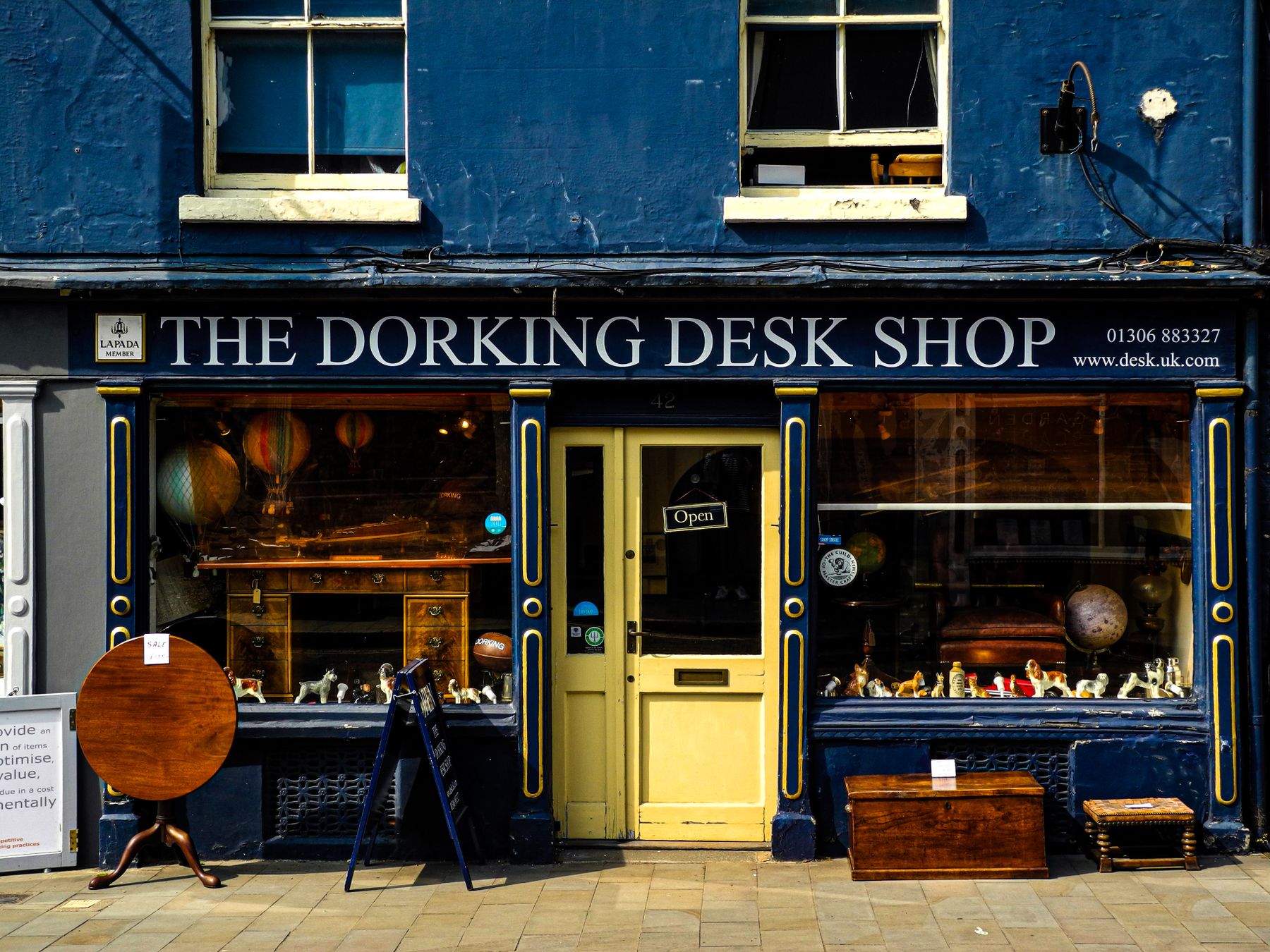 A real small business shopfront on a UK street
